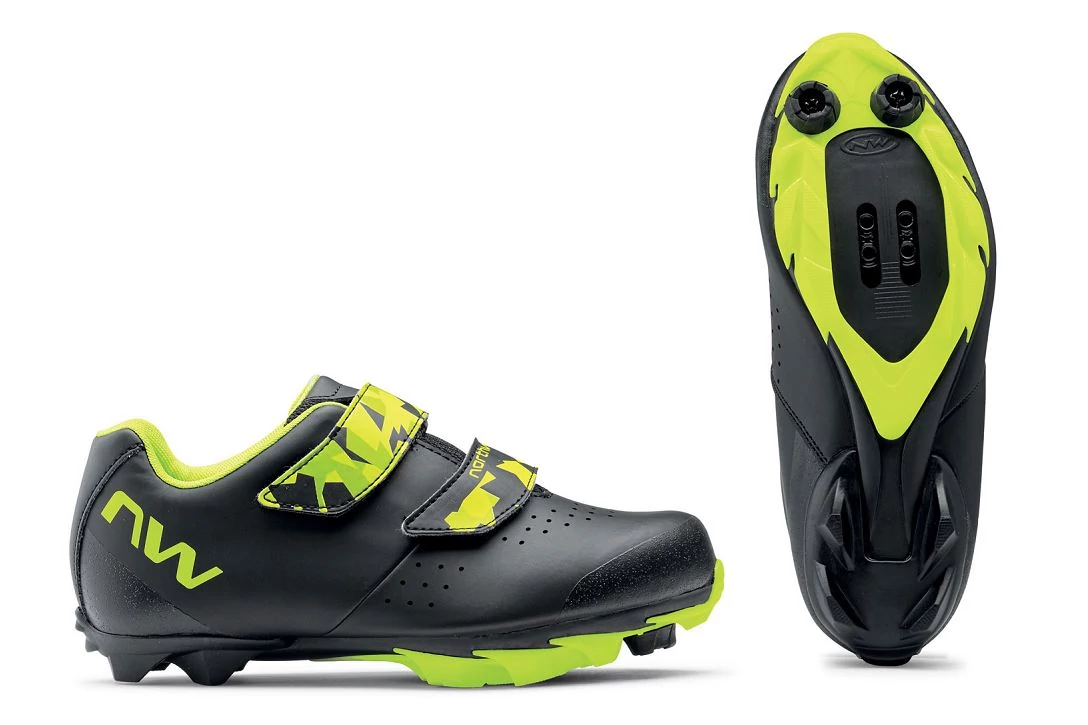 Northwave Origin Junior kerékpáros SPD MTB cipő, fekete-neon sárga, 33-as