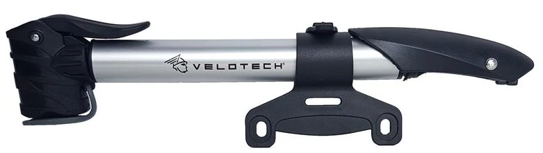 Velotech alumínium minipumpa, minden szeleptípushoz, ezüst