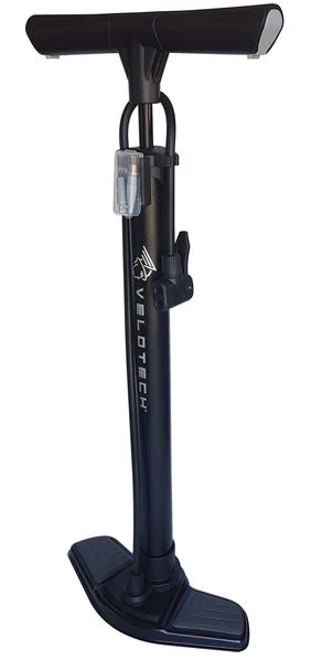 Velotech acél műhelypumpa, 8,4 bar, minden szeleptípushoz, fekete