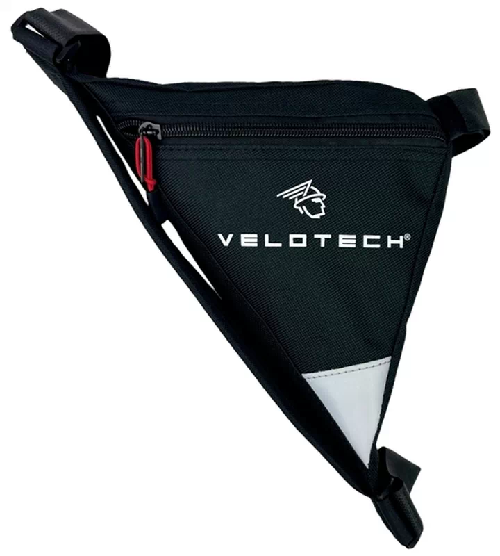 Velotech háromszög váztáska, 20x20x5 cm, 1L, egy részes, fekete