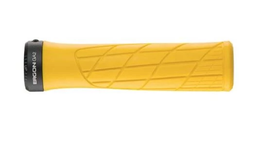 Ergon GA2 2020 ergonómikus bilincses MTB markolat, 130 mm, sárga, fekete bilinccsel