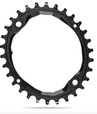 absolute BLACK MTB OVAL első lánckerék 30T, 4x104 mm, 1x9-12s, narrow-wide, alumínium, fekete