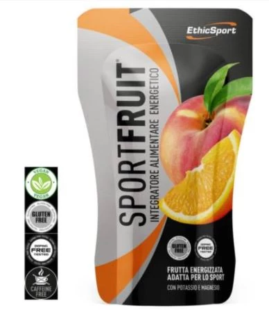 EthicSport Sport Fruit gyümölcs sűrítmény, 42g, narancs-barack ízű