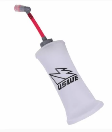 USWE Ultrafask ivótasak (softflask), ivócsővel, 0,5L, átlátszó-piros