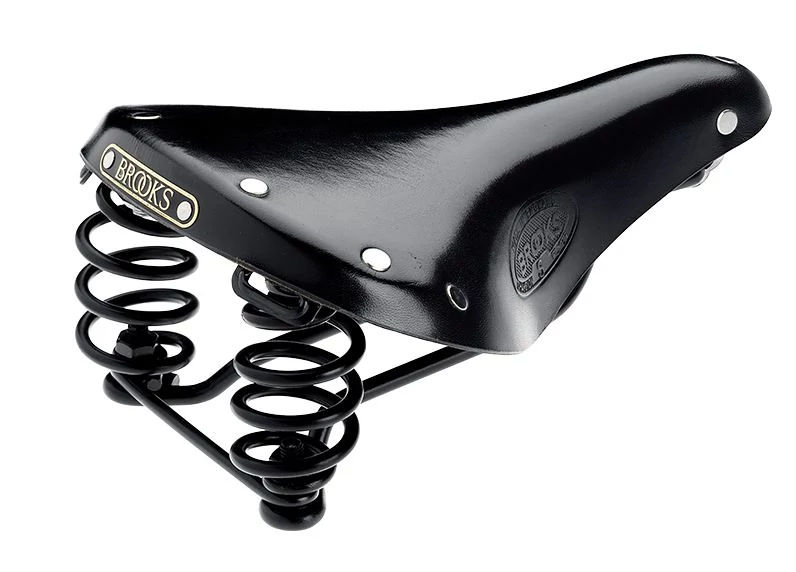 Brooks Flyer férfi komfort nyereg, rugós, 275x175 mm, 860 g, fekete
