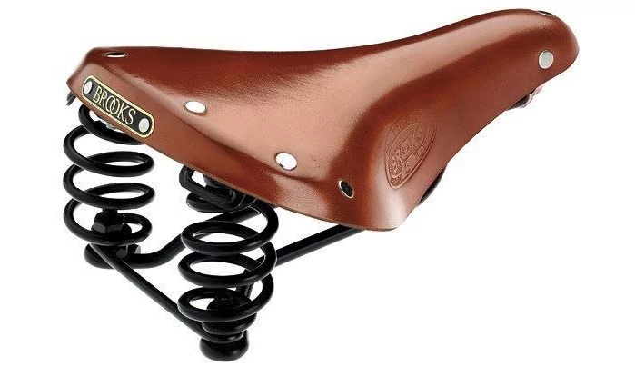 Brooks Flyer férfi komfort nyereg, rugós, 275x175 mm, 860 g, méz színű