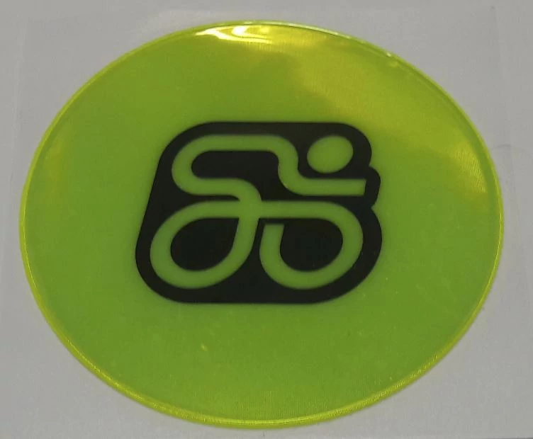 Csepel Logo fényvisszaverő matrica, 1 db, 70 mm, sárga