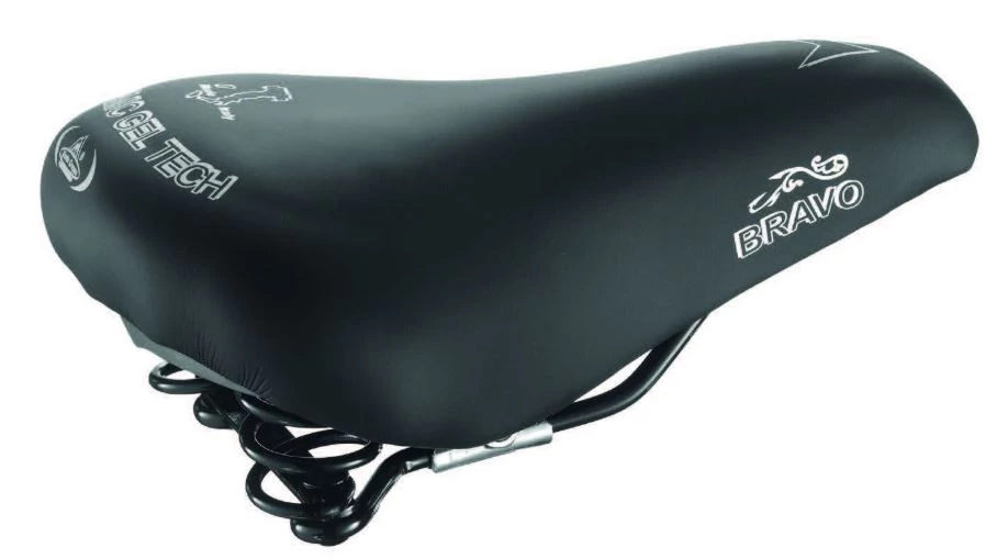 Monte Grappa 115 Bravo Soft Gel városi komfort nyereg, 275x180 mm, 660g, fekete