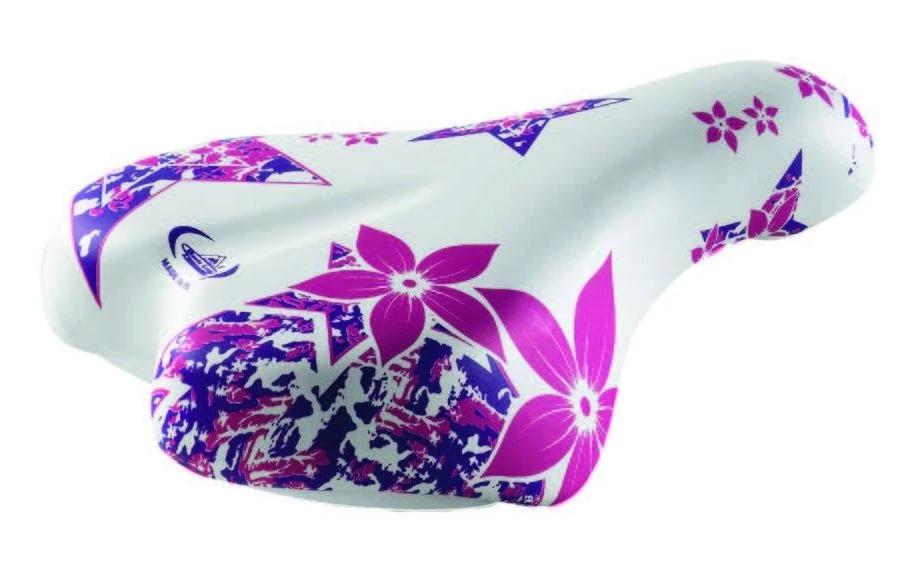Monte Grappa 996 gyerek nyereg (16-20 colos bringákhoz), 230x160 mm, 330g, fehér-rózsaszín