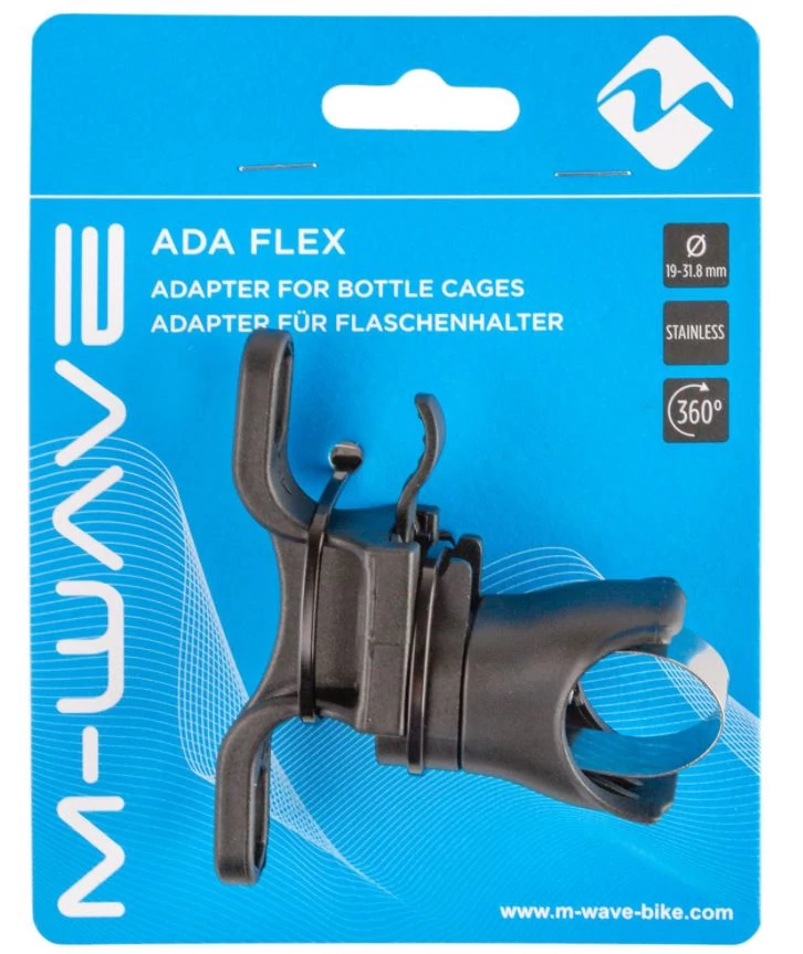 M-Wave Ada Flex kulacstartó adapter-konzol, 19-31,8 mm, műanyag, fekete