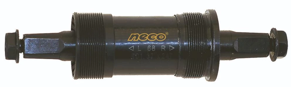Neco ipari csapágyas négyszögtengelyes olasz menetes középcsapágy (monoblokk), 127,5 x 68 mm, acél csészés