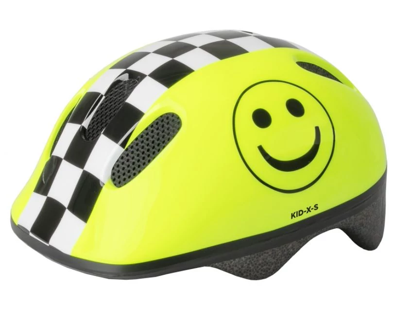 Ventura Smiley gyerek bukósisak, 46-52 cm, neon sárga