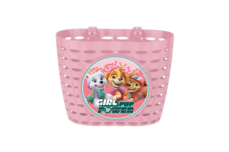Disney Paw Patrol kosár gyerek kerékpárra, műanyag, Mancs őrjárat, rózsaszín