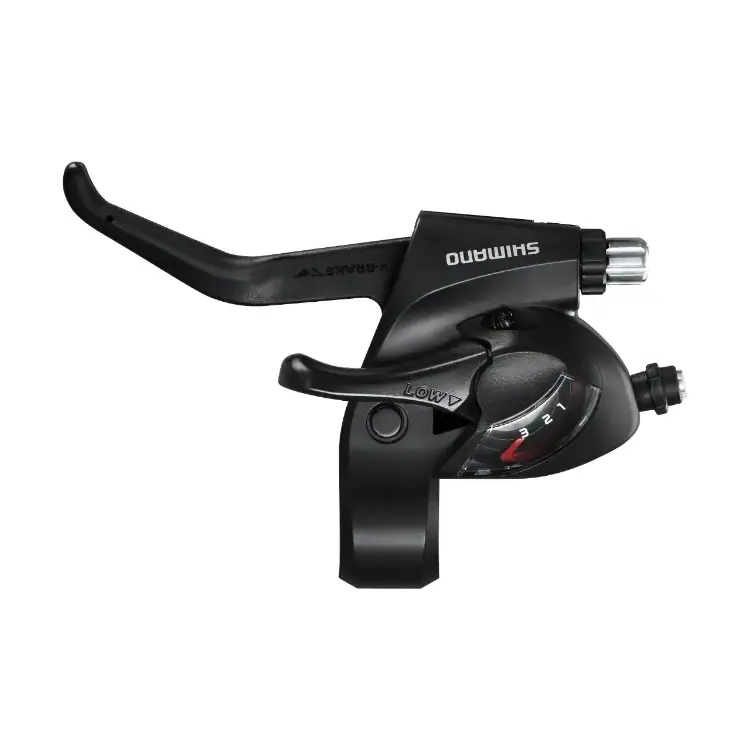 Shimano Tourney ST-EF41 fék-váltókar, csak bal, 3-as, bilincses rögzítés, kijelzővel, fekete, OEM kiszerelés