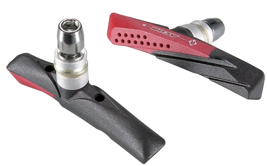 Acor ABS2804 csavaros V-fék fékpofa, 72 mm, 2 pár, fekete-piros