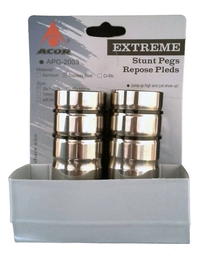 Acor APG2302 BMX kilépő (peg), rozsadmentes acél, M14, párban