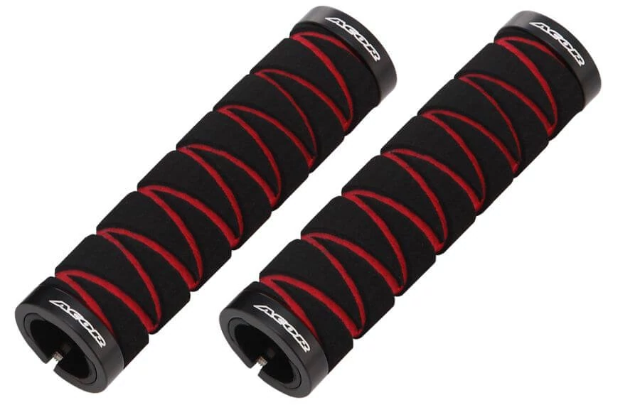 Acor ASG21401 bilincses szivacs markolat, 130 mm, fekete-piros, fekete  bilinccsel