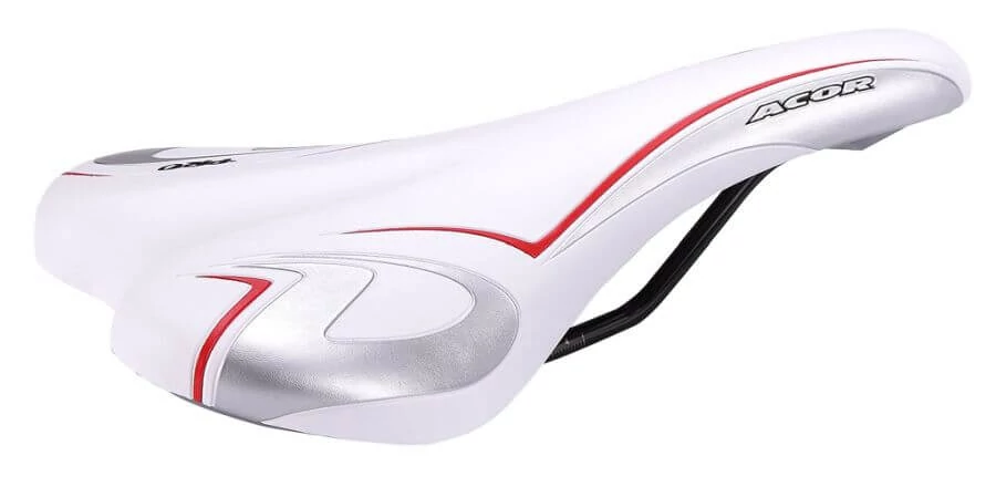 Acor ASD21204 sport nyereg, 272x142 mm, 265 g, fehér-piros