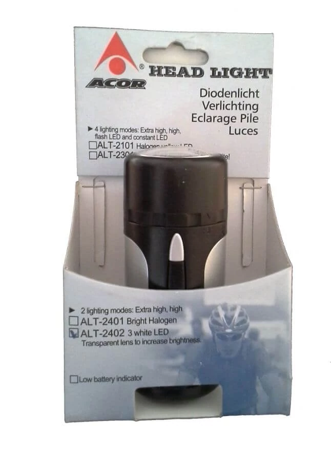 Acor ALT2402 első lámpa, 3 LED, szürke-fekete
