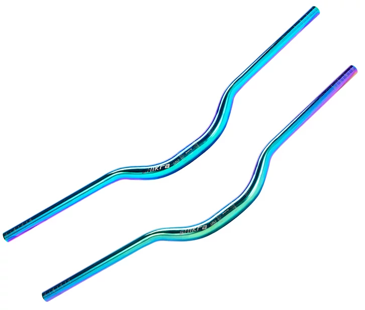 Shikra DH hajlított MTB kormány, 31,8x780x55 mm, 6061-T6 alumínium, rainbow színű