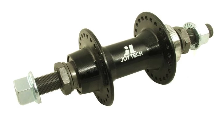 Joytech A03D-14 BMX kerékagy, 48H, menetes racsnihoz, csavaros tengellyel (M14x170x110 mm), fekete