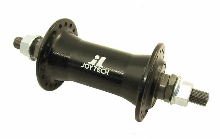 Joytech A075-14 BMX első kerékagy, 36H, csavaros tengellyel (M14), fekete