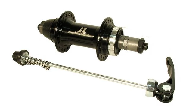 Joytech JY-752DSE hátsó kerékagy, 36H, menetes racsnihoz, gyorszáras, fekete