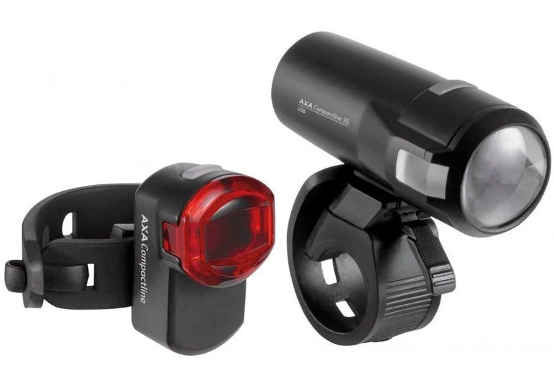 Axa Compactline 35 USB-ről tölthető lámpa szett (első és hátsó)