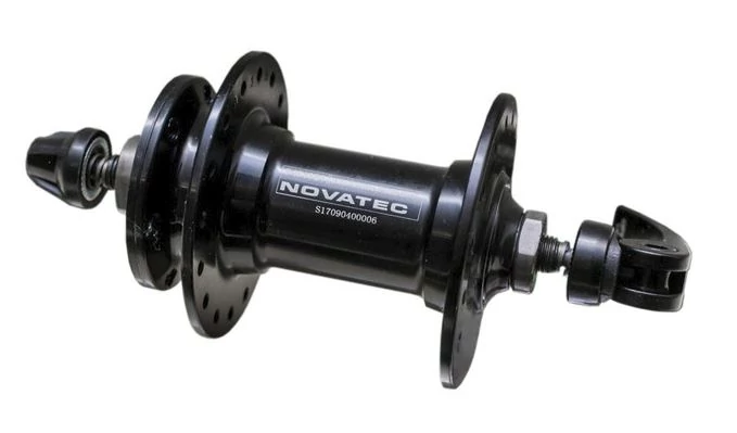 Novatec D471SBT MTB első kerékagy, 36H, tárcsafékes, gyorszáras, ipari csapágyas, fekete