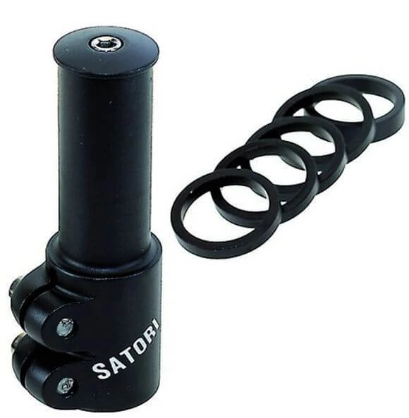 Satori 1 1/8 A-Head (28,6 x 80 mm) kormányszár emelő, magasító, fekete