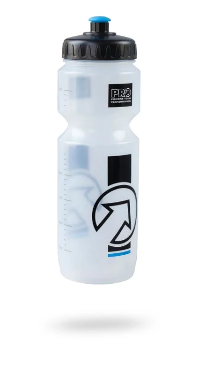 PRO műanyag kulacs, 800 ml, csavaros, átlátszó-fekete
