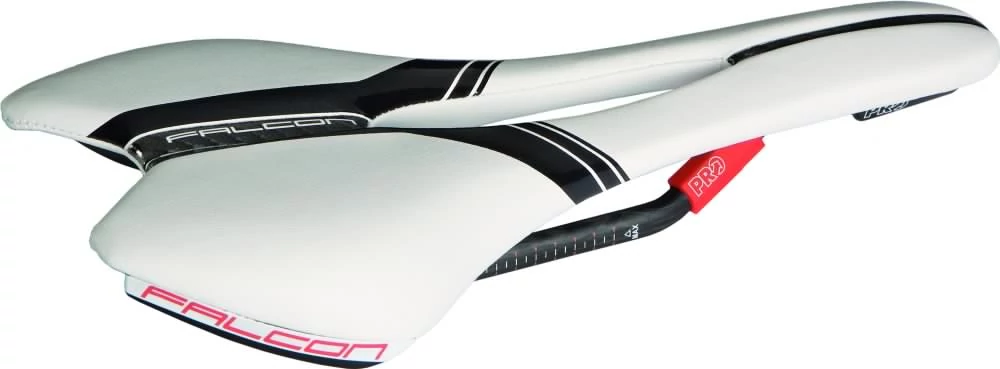 PRO Falcon AF Carbon férfi sport nyereg, anatómikus, 132 mm, fehér