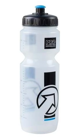 PRO Team műanyag kulacs, 800 ml, csavaros, átlátszó-fekete