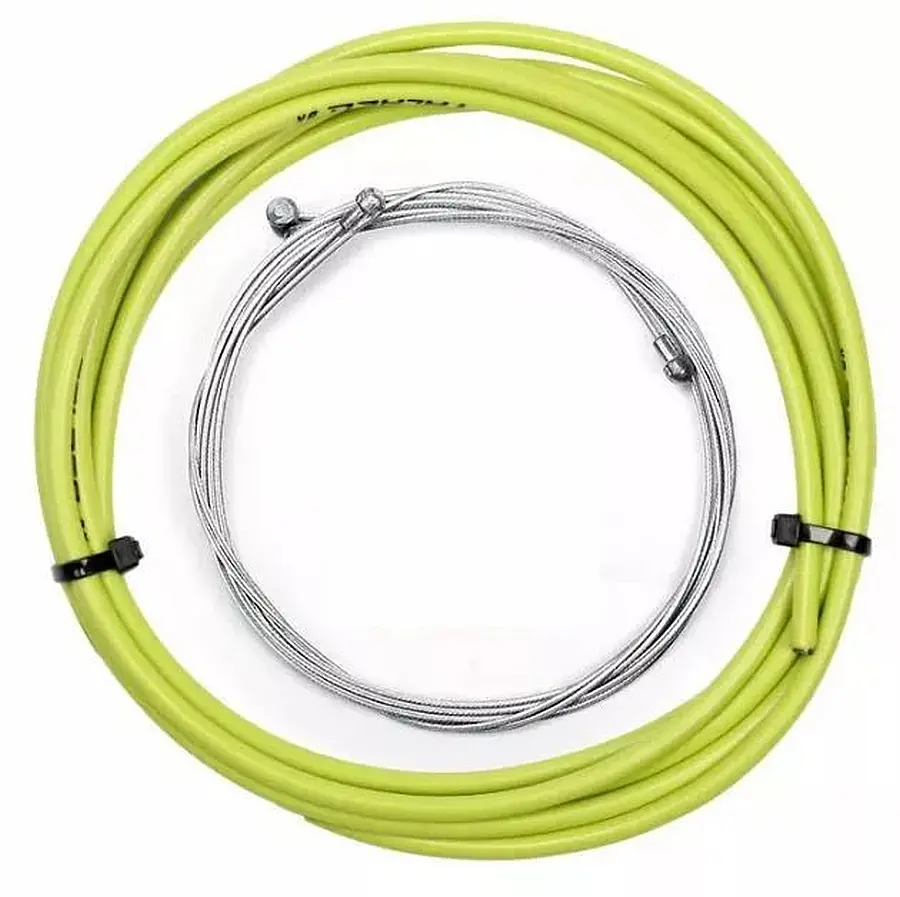 Saccon Neon Green fékbowden szett (bowdenház és bowdenszál), 2 méter, neonzöld