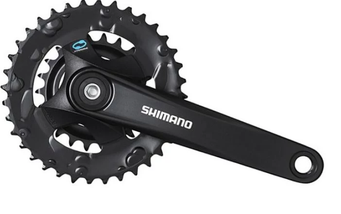 Shimano Altus FC-M315 négyszögtengelyes trekking hajtómű, 22-36T, 170 mm, 2x7-8s, alumínium, OEM kiszerelés, fekete