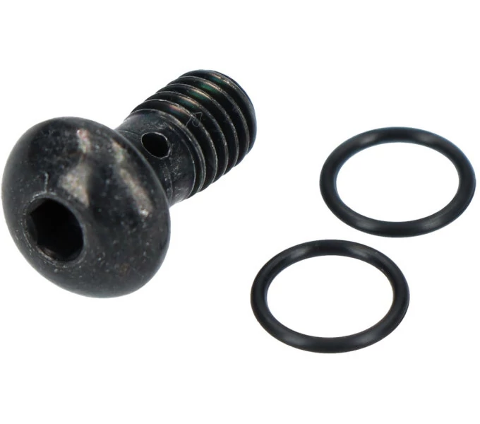Shimano átfúrt csavar banjohoz, tömítéssel, fekete