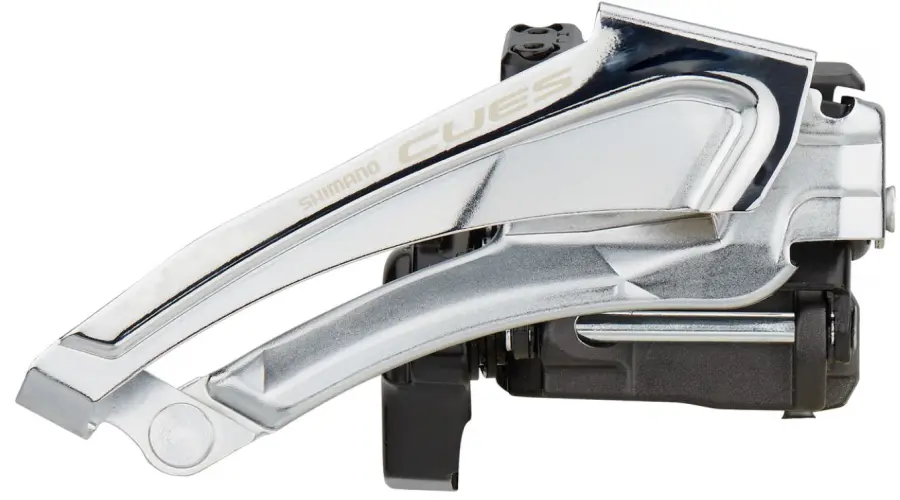 Shimano Cues FD-U6010-L Linkglide első váltó, AH-FH, alsó bilincses (Top Swing), 2x10s, 2x11s, 46T