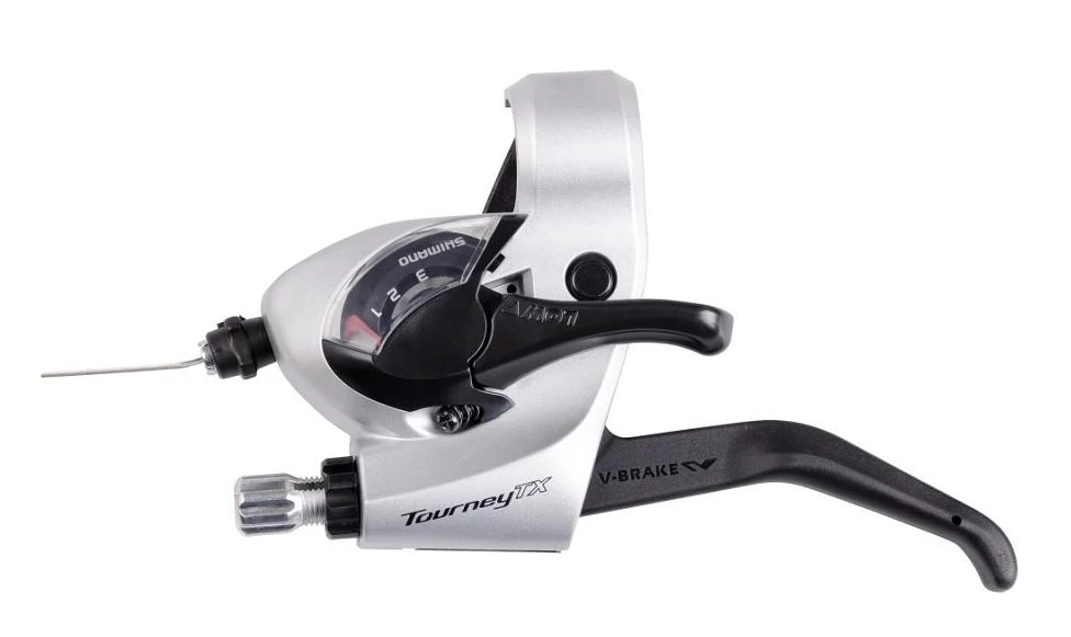 Shimano Tourney ST-TX800 fék-váltókar, csak jobb, 8s, 2 ujjas, ezüst, DO