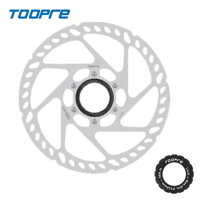 Toopre féktárcsa, Centerlock, 180 mm, rögzítő gyűrűvel, átütőtengelyes agyakhoz