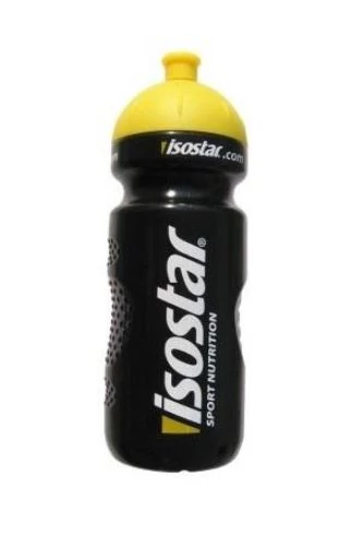 Isostar műanyag kulacs, 650 ml, csavaros, fekete-sárga