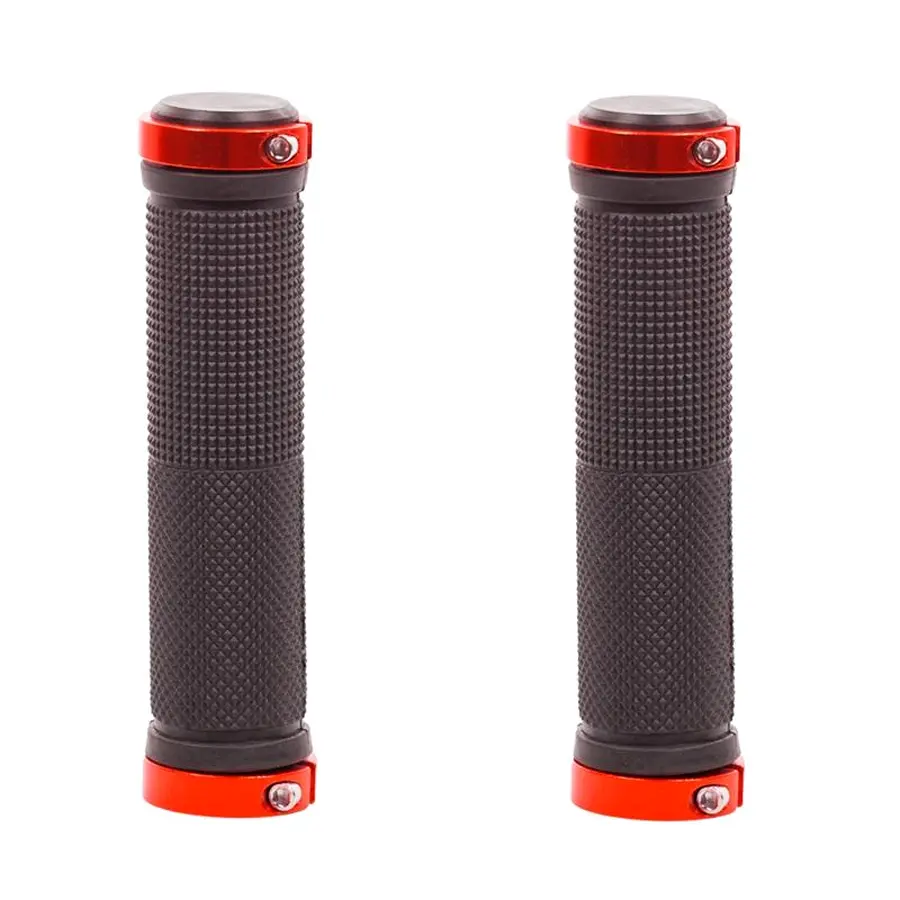 VeloGo bilincses markolat, 130 mm, fekete, piros bilincssel