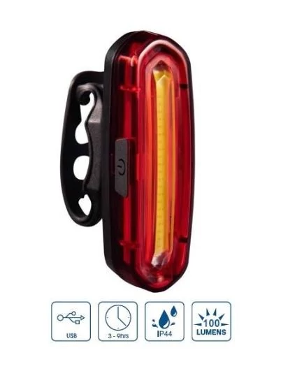 VeloGo CHIP LED-es USB-ről tölthető hátsó lámpa, 100 lumen