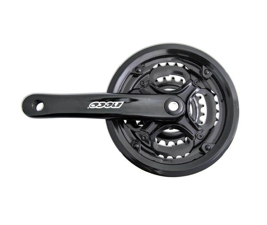 Neco négyszögtengelyes trekking hajtómű LV, 28-38-48T, 170mm, alumínium, fekete