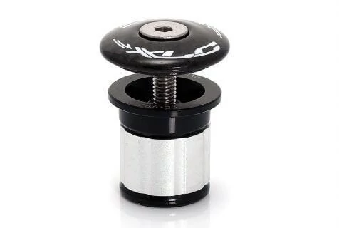 XLC AP-C01 kormánycsapágy csillaganya (rózsa) és A-Head kupak karbon villához, 22-23 mm, fekete