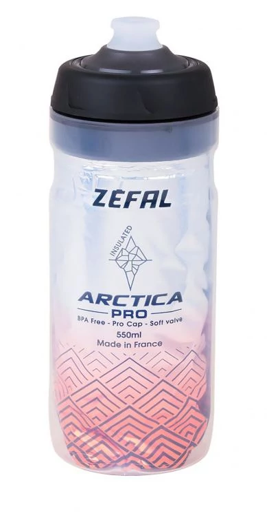 Zefal Arctica Pro 55 hőszigetelt (2,5 óra) kulacs, 550 ml, csavaros, ezüst-piros