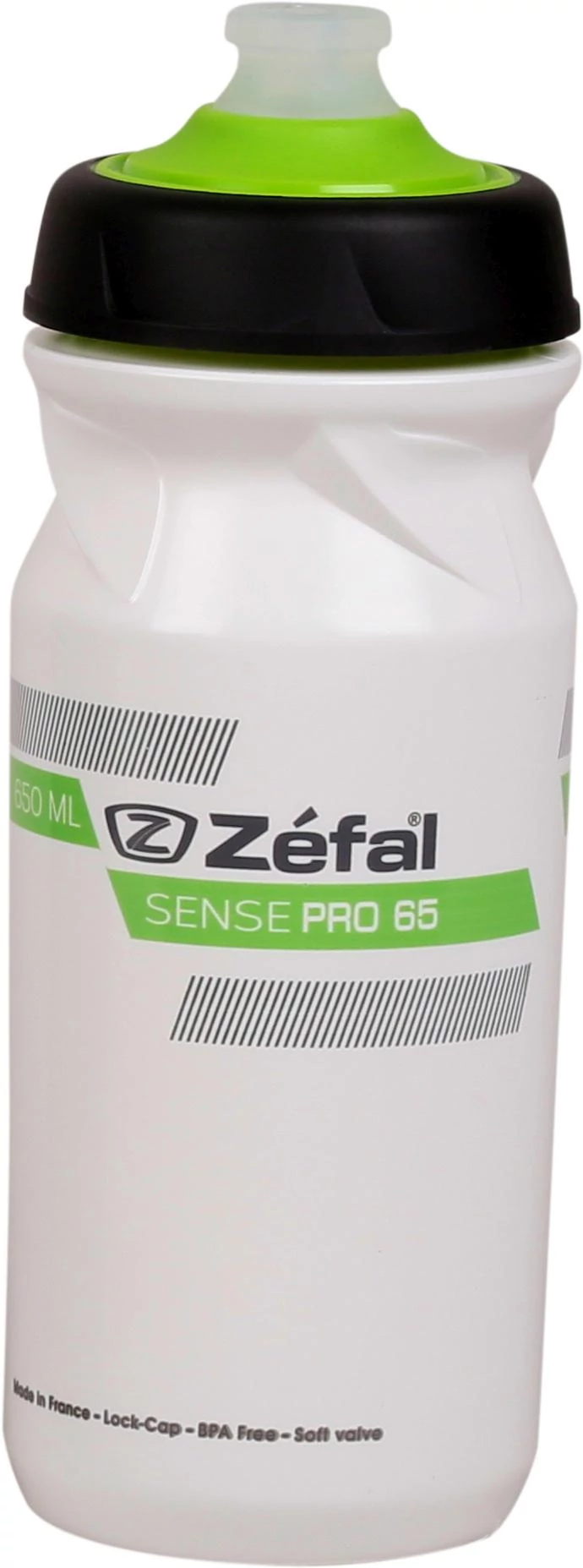 Zefal Sense Pro 65 kulacs, 650 ml, csavaros, fehér-zöld