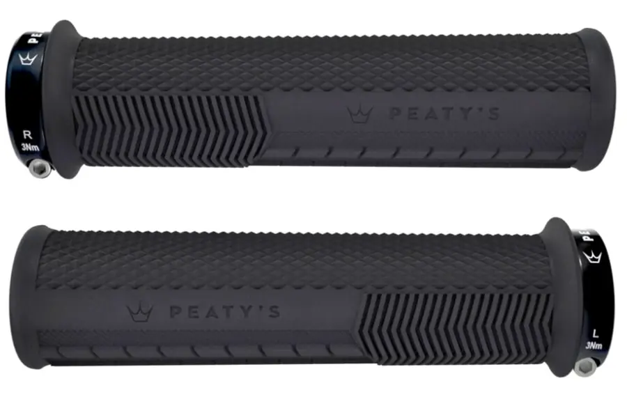 Peaty's Monarch Knurl bilincses gumi markolat, 138 mm, vékony, fekete, fekete bilinccsel