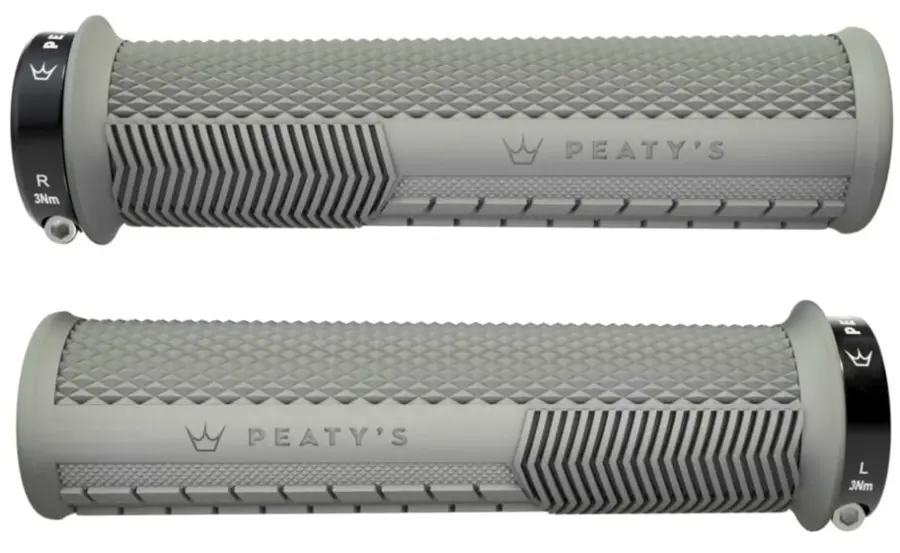 Peaty's Monarch Knurl bilincses gumi markolat, 138 mm, vékony, szürke, fekete bilinccsel