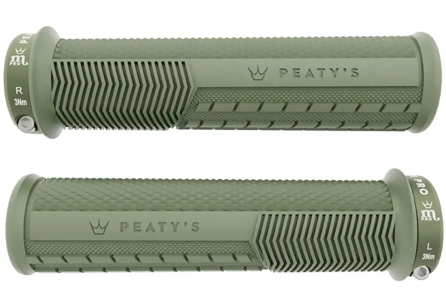 Peaty's Monarch Pro Knurl bilincses gumi markolat, 138 mm, vékony, világoszöld (mint)
