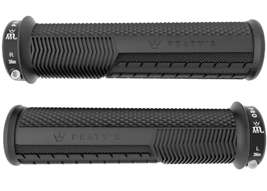 Peaty's Monarch Pro Knurl bilincses gumi markolat, 138 mm, vékony, fekete